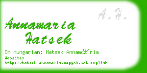 annamaria hatsek business card